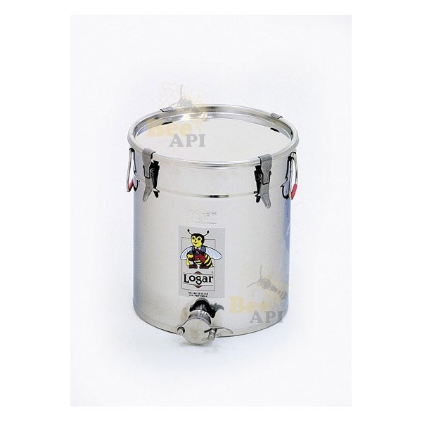 Maturateur pour le miel 35Kg Logar avec couvercle hermétique et robinet inox