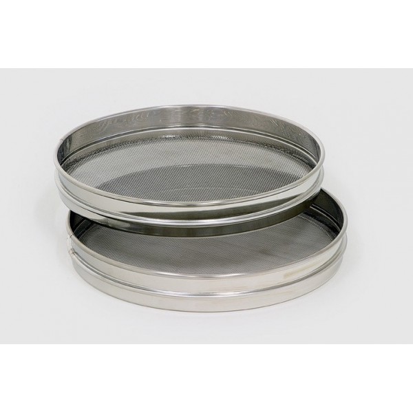 Filtre inox double tamis modèle bas pour maturateur miel 30,5 cm