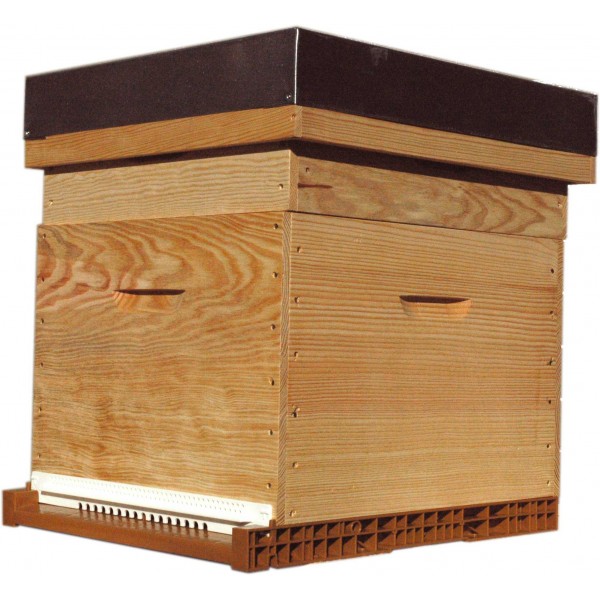 Ruche en bois DB 10 complète toit bois + métal