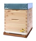 Ruche en bois à tenons DB 10 complète toit métal