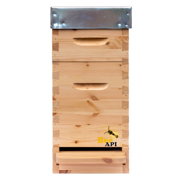 Ruchette dadant complète 6 cadres, plancher, corps à tenons, hausse d'élevage, couvre-cadres, toit métal